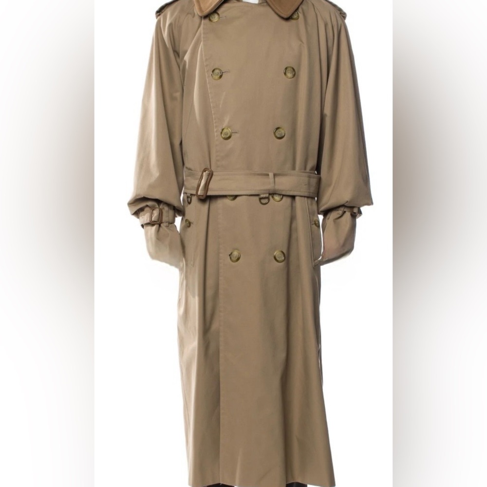 Burberry Tan and Brown Trench Coat